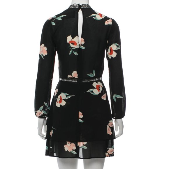 Reformation - Cocktail Dress, Size 0, floral pattern with lace - Picture 2 of 9